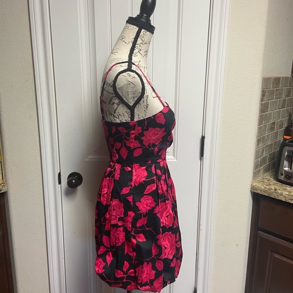 Rose Black Spaghetti Strap Dress - Picture 3 of 4